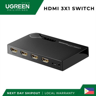 UGREEN 4K HDMI Switch 3 x 1 Switcher Splitter Hub Full HD 1080P 3D for Laptop PC Xbox PS4 PS3 - PH