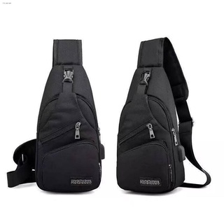 men bagman bag◈✒✽BHK Mens Chest Cross Body Belt Bag with USB