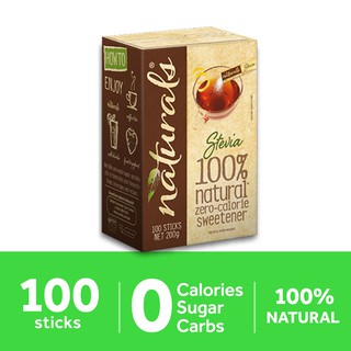 Naturals Stevia Zero Calorie Sweetener 100 Sticks