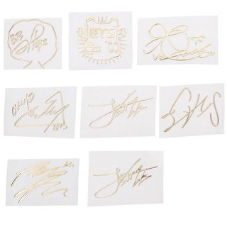 1pcs BTS Anti-Radiation Sticker Phone Boys Decor Gold Bangtan (1)