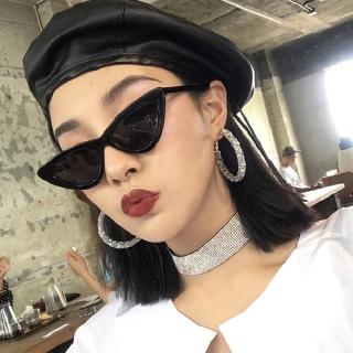 Shades Sunglasses for Women Eyeglasses Fashion Eyewear with Retro Style Hip-hop Small Cat Eye (3)
