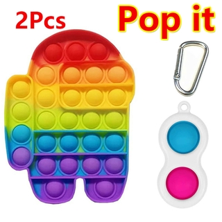 COD## Pop it Among Us Push Poppet Bubble Fidget Sensory Toy with Simple Dimple Fidget Toy