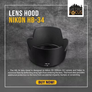 HB-34 Lens Hood for Nikon AF-S DX 55-200mm F4-5.6G ED lens