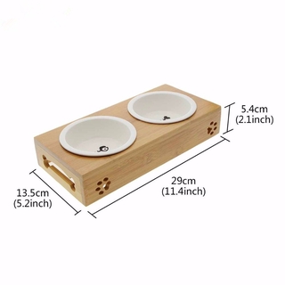 Double Bowls Pet Dog Cat Puppy Food Water Feeder (5)