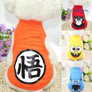 COD Vest Elastic Cartoon Pattern Chinese Character Printed Polyester Dog Clothes for Summer