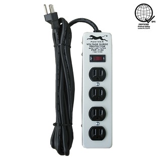 Panther PSP-1102 4 Gang Extension Cord w/ Switch and 3 Meter Wire w/ Voltage Surge Protector (3)