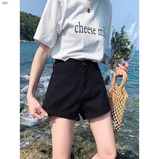 Espesyal na alokPagsabog☢◎✢Kpop fashion high-waisted denim maong shorts jeans loose slim folded Kore
