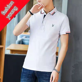 COD Fashionable young❤️restock Playboy polo shirt free size fit to M-large