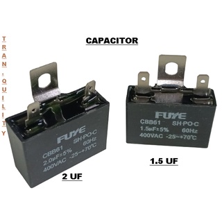 ELECTRIC FAN, AIRCON CAPACITOR 1.5UF 1.2 UF 2UF 400VAC 60HZ (FUYE)