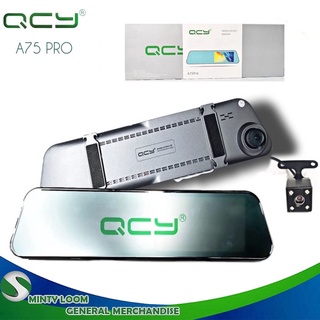New!!! QCY A75 PRO SLIM 4.3 Inch 1080HD Dash Cam Video Recorder Dual Lens Rear-view Mirror Car Cam