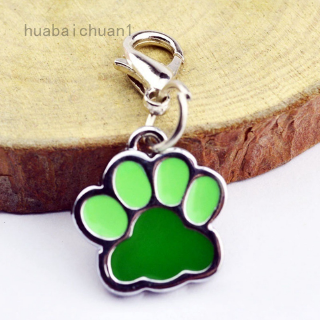 huabaichuan Personalised Engraved Glitter Paw Print Tag Dog Cat Pet Id Tags