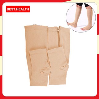 （Spot Goods）Stockings 1pair Long Compression Socks Zipper Leg Support Medical Compression Stockings