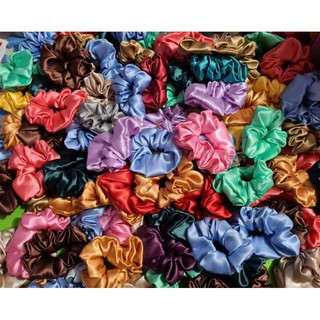 masks necklace accessories hair✘✠Heavy Satin Fabric Scrunchies (Assorted colors)