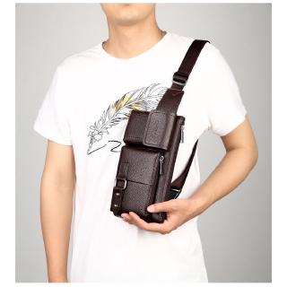 Men Fashion Waist Bag Casual Leather Shoulder Bag 01