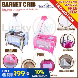Giant Carrier Playpen Garnet Pack & Carry Crib for Baby