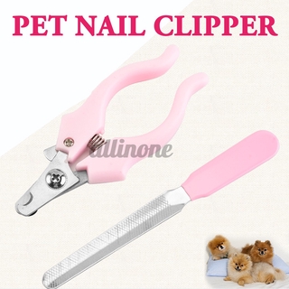 Pink Nail Clipper Pet Dog Nail File Claw Grooming Grinder Trimmer Tow Clipper File Kit