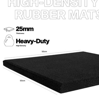 Ready stock High Density Rubber Mats with Free Connectors / 0.5 x 0.5 m / 25 mm Thickness