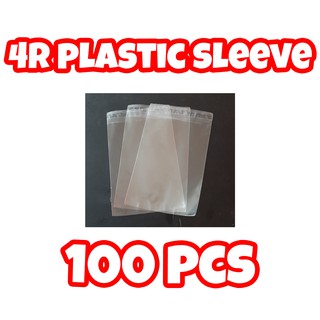 4R Plastic Sleeve with adhesive