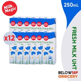BelowSrp Grocery Milk Magic Fresh Milk UHT Drink 250ml (Set of 12) - Nutritious Drink Grocery Items