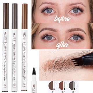Cocute Eyebrow Pencil 4 Tip Liquid Brow Tattoo Pen Paint Makeup Eyebrows Waterproof Cosmetic Eye brow Liner