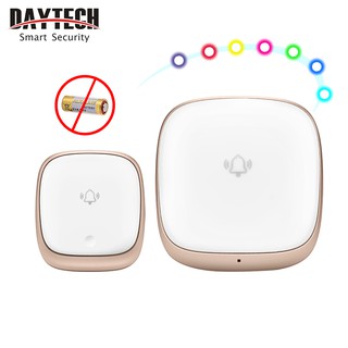 Daytech Wireless Self-Powered Doorbell Model Don't Need Battery Door Bell US Plug 1 Receiver 1 Butto