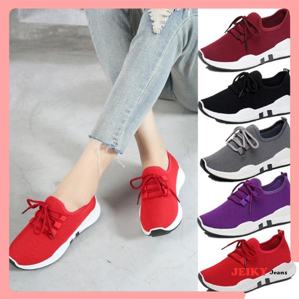 JY. Ladies Breathable Mesh Trendy Korean Running Rubber Shoes Sneakers #B356