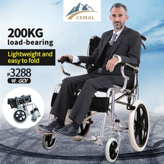 Wheelchair Home Folding Lightweight Elderly Trolley Small Portable Traveling Ultra Light