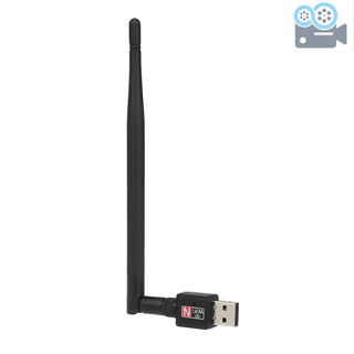 600Mbps Wireless USB WiFi Adapter Dongle 2.4GHz Network LAN Card 802.11b/g/n Standard with 2dBi Detachable Antenna for Desktop Laptop PC Computers