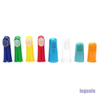 LUG 2pcs Soft Pet Finger Toothbrush Teddy Dog Brush Bad Breath Tartar Teeth Tool