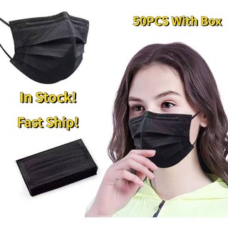 Fashion King #Face Mask Disposable Face Mask 3ply 50pcs With Box