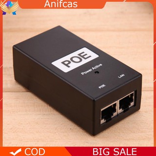 【Stock】 COD☑48V 0.5A 24W Desktop POE Splitter Power Injector Ethernet Adapter Surveillance CCTV