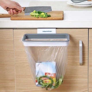 Plastic Attach-A-Trash Hanging Garbage Trash Bag Holder Kitchen Bathroom Tool (4)