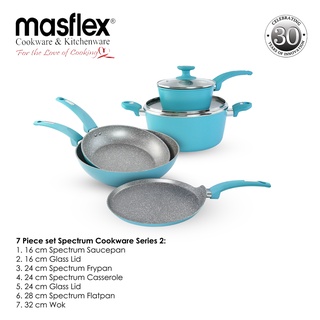 Masflex Limited Edition 7 piece Spectrum Cookware Set in BlueSuitable for all stovetops