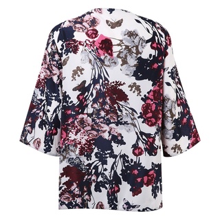 【spot goods】 ☊Fashion New Women Floral Loose Shawl Boho Chiffon Coat
