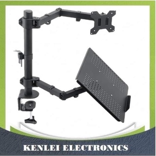 KENLEI DUAL MONITOR MOUNT / BRACKET C-Clamp-Including laptop stand 2021 Dual Monitor Bracket Laptop (9)