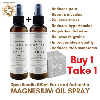 Body Care✒Buy 1 Take 1 Original & Pure Magnesium Oil Spray 100ml for Pain, Sleep & Stress