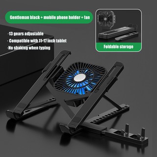 Foldable Laptop tablet Stand With Cooling Fan Heat Dissipation For Desktop MacBook Air Pro Stand Notebook Holder Cooler