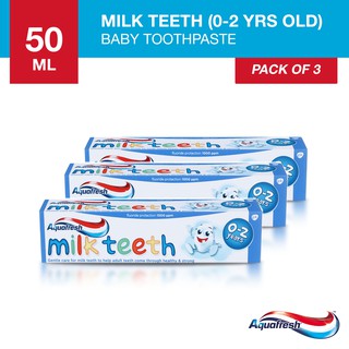 Aquafresh MilkTeeth Kids Toothpaste 50mlx3tubes (0-2 years old)