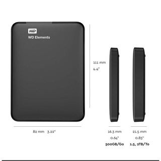 ⚦✧ Western Digital WD Elements 2.5" Portable Hard Drive 4TB Hdd USB3.0 External Hard Drive