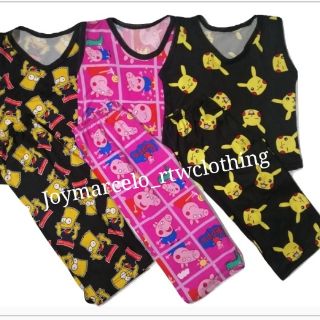 Kids sleeveless Pajama terno 1-2 year old