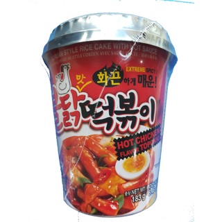 Wang Extreme Spicy Hot Chicken Rice Cake Topokki Bowl 183g (2)