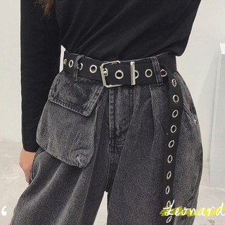 Street Shot Fashion Canvas Belt Women's Lengthened Chic Hollow Out Jeans Strap Korean Style Belt Hip Hop Harajuku Fashion