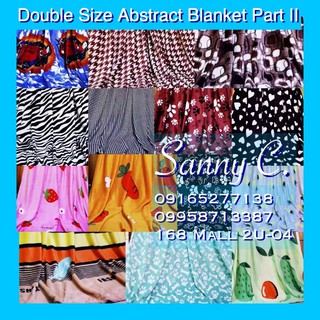 Sanny C. | Blanket/ Kumot Abstract Design Double Size 150*200cm & Queen Size 180*200cm