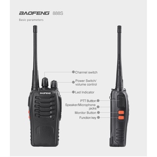 ✧COD Baofeng BF-888S Walkie Talkie 2 Set Portable Two-Way Radio FM Radio UHF Transceiver Long Range✮ (4)