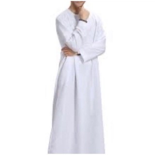 Men's Thobe Arabic Dress Islamic Jubah Clothing Thobe Kimon Adult