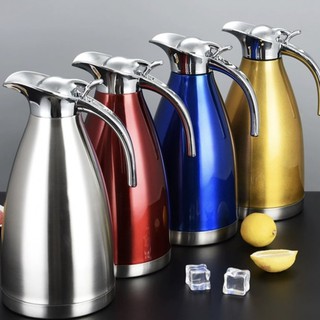[Stainless Steel] 1L / 2L Lotus Insulated Coffee Tea Hot Water Thermos Kettle Pot Vacuum Flask