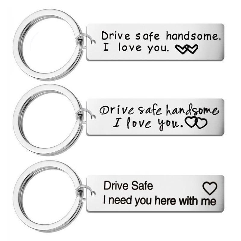Drive Safe Key chain Gift Keyring stainless steel key chain