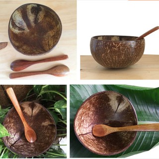 SPL-Natural Coconut Bowl Eco-friendly Soup Salad Noodle Rice Bowl Wooden Fruit Container Handicraft Kitchenware