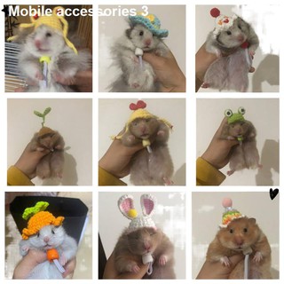 ❍✉Djungarian Hamster Hamster Hat Crochet Wool Small Hat Customized Pet Small Hat Small Bag Small Clo