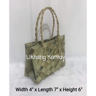 Likhang Kamay Native Pandan Bayong Bag SET of 12 bags 4x7x6 Packaging Souvenir Giveaways Loot Bags